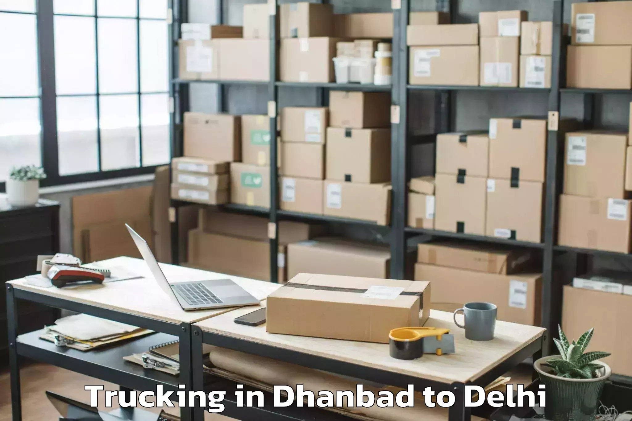 Trusted Dhanbad to Nangloi Jat Trucking